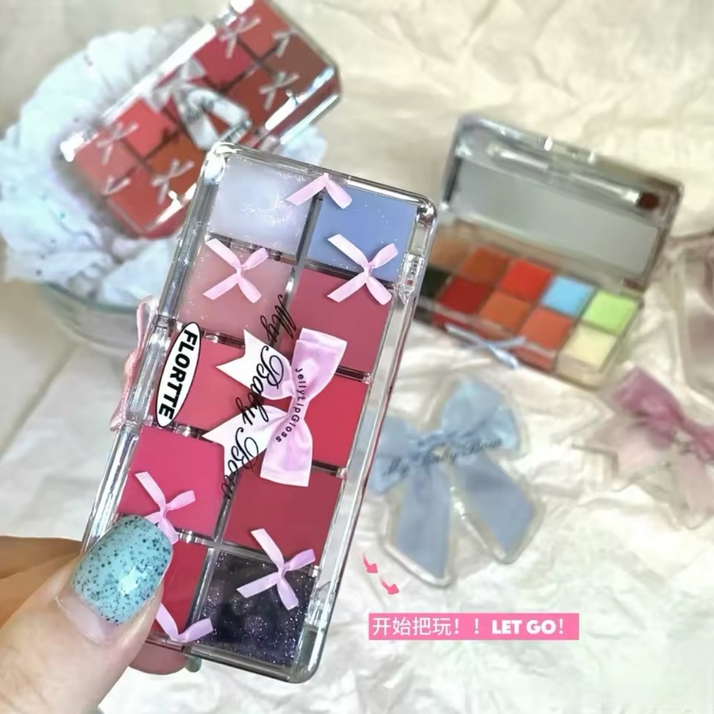 NIB 1 flortte Peng Peng Princess Jelly Lip Gloss Palette color 02